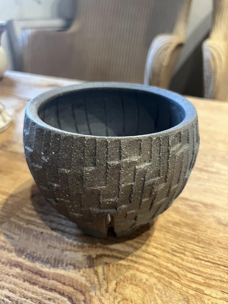 plant pot_029 black wrap 植木鉢